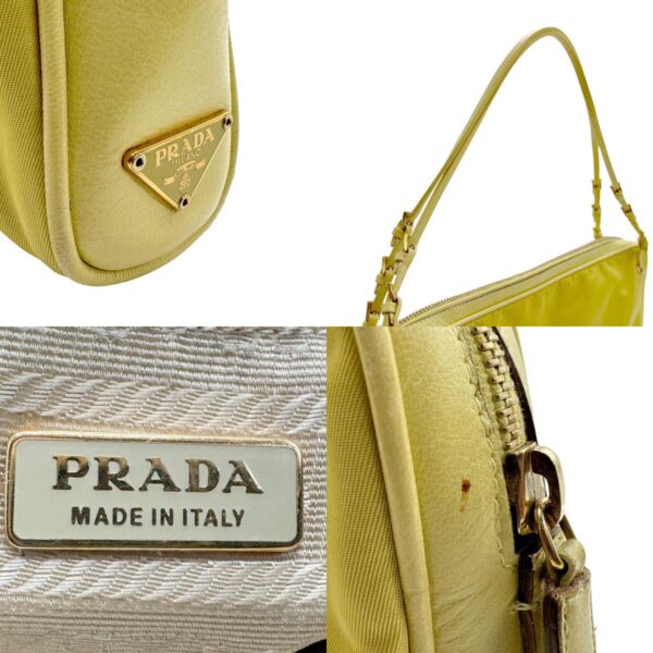 z1947 10 c Prada Handbag Nylon Yellow