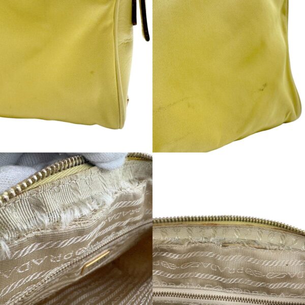 z1947 14 c Prada Handbag Nylon Yellow