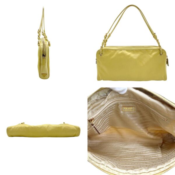 z1947 2 c Prada Handbag Nylon Yellow