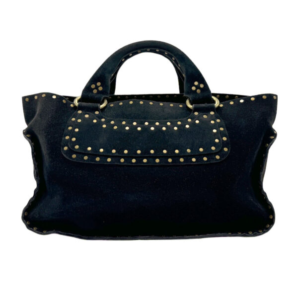 z1960 1 Celine Boogie Bag Handbag Suede Black