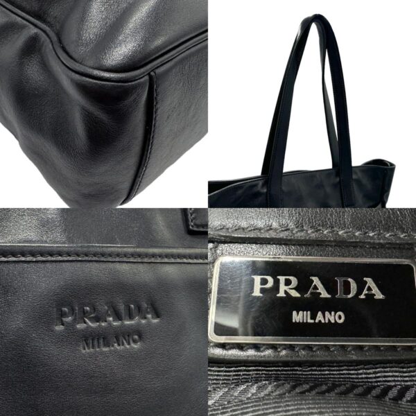 z1969 11 c Prada Shoulder Bag Leather Black