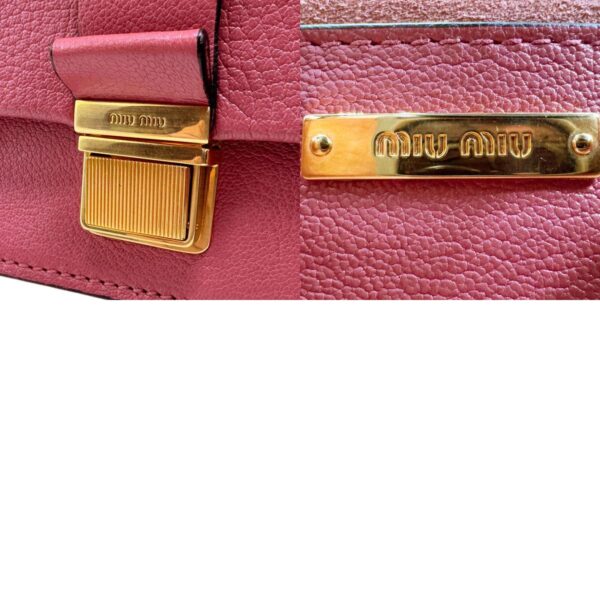 z1975 14 c Miu Miu Shoulder Bag Leather Pink