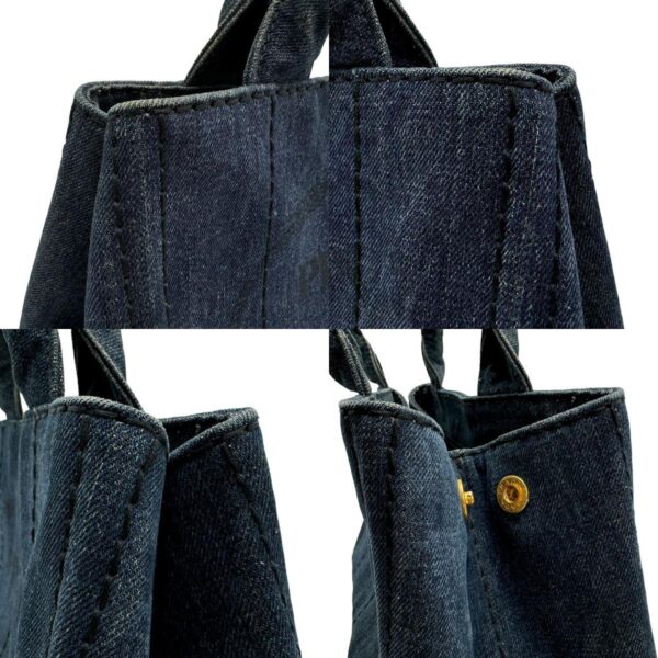 z1986 6 c Prada Shoulder Bag Canapa Denim Indigo Blue