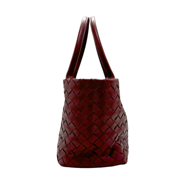 z2016 2 Bottega Veneta Intrecciato Leather Tote Bag Burgundy