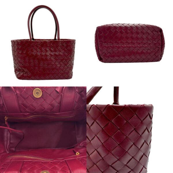 z2016 3 c Bottega Veneta Intrecciato Leather Tote Bag Burgundy