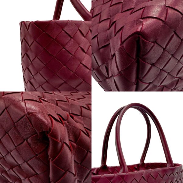 z2016 7 c Bottega Veneta Intrecciato Leather Tote Bag Burgundy