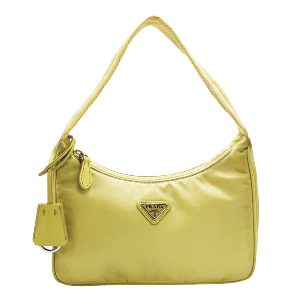 z2029 1 Prada Handbag Nylon Yellow