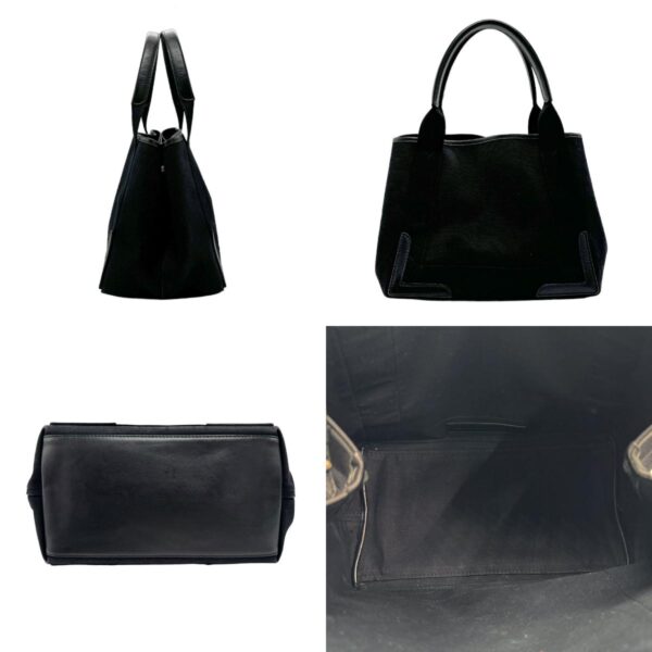 z2033 2 c Balenciaga Cabas S Canvas Tote Bag Black