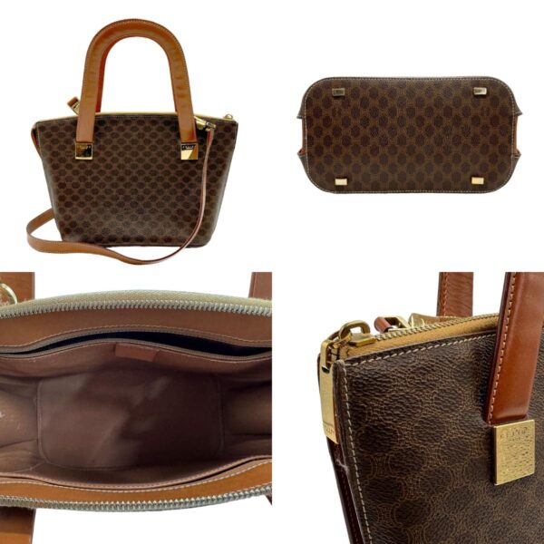 z2049 3 c Celine Macadam Shoulder Bag Leather Brown