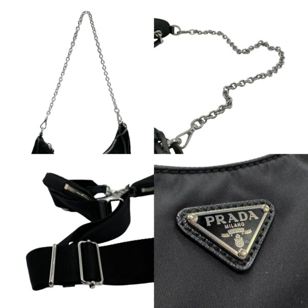 z2054 10 c Prada Shoulder Bag Nylon Black