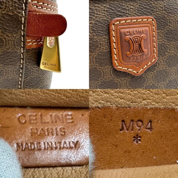 z2055 11 c Celine Macadam Handbag Canvas Brown