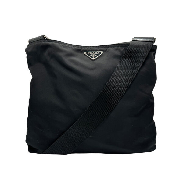 z2084 1 Prada Shoulder Bag Nylon Black