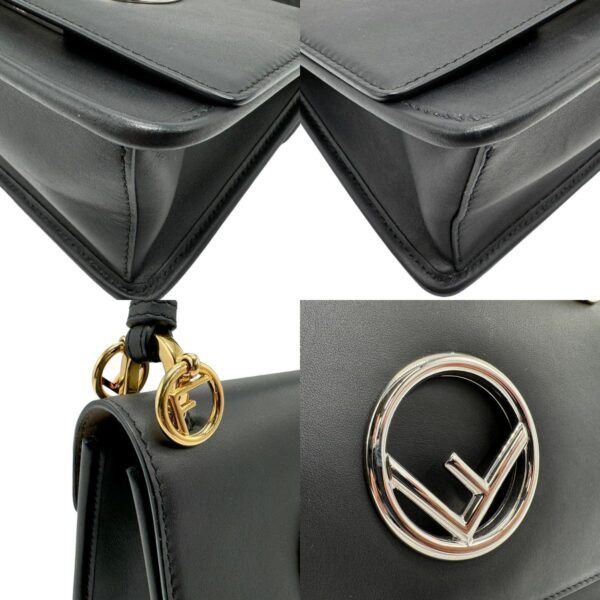 z2100 6 c Fendi Mini Canaif Handbag Leather Black