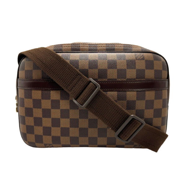 z2104 1 Louis Vuitton Reporter PM Shoulder Bag Damier Canvas Brown