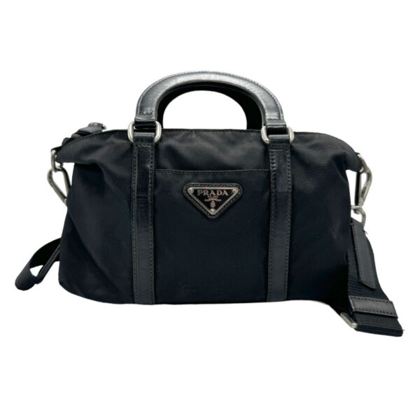 z2106 1 Prada Shoulder Bag Nylon Black