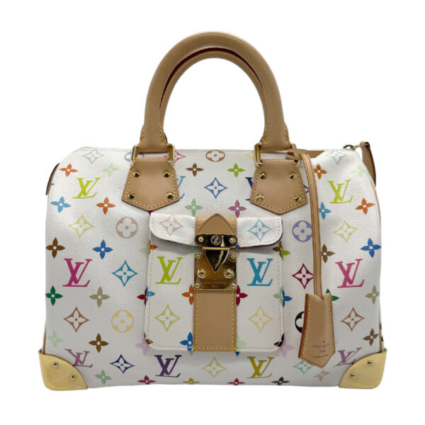 z2112 1 Louis Vuitton Blonde Handbag Monogram Multicolor Canvas