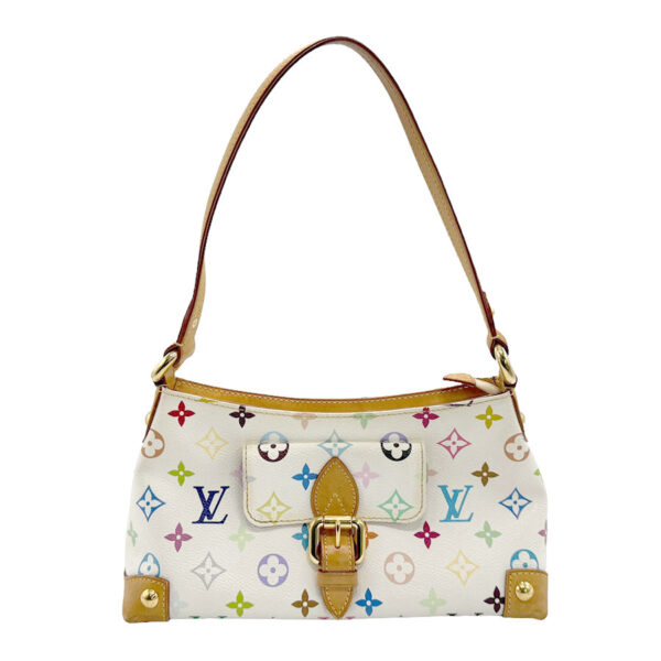 z2118 1 Louis Vuitton Eliza Handbag Monogram Multicolor Canvas White