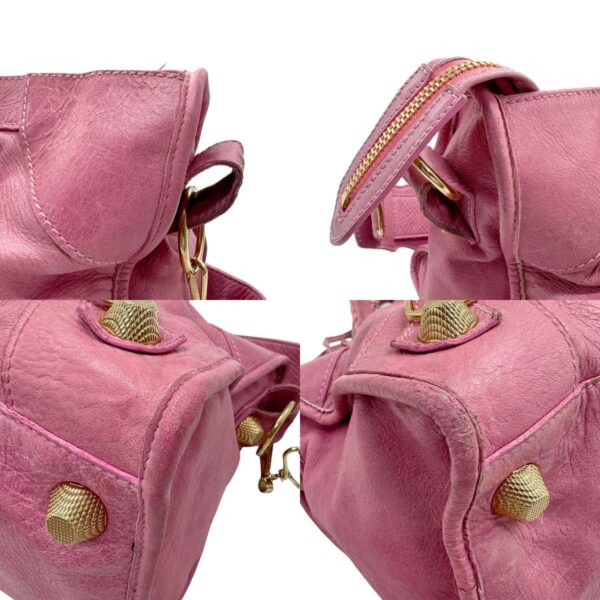 z2119 6 c Balenciaga The Giant Part Time Leather Shoulder Bag Pink