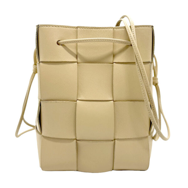 z2143 1 Bottega Veneta Small Cassette Bucket Shoulder Bag Porridge