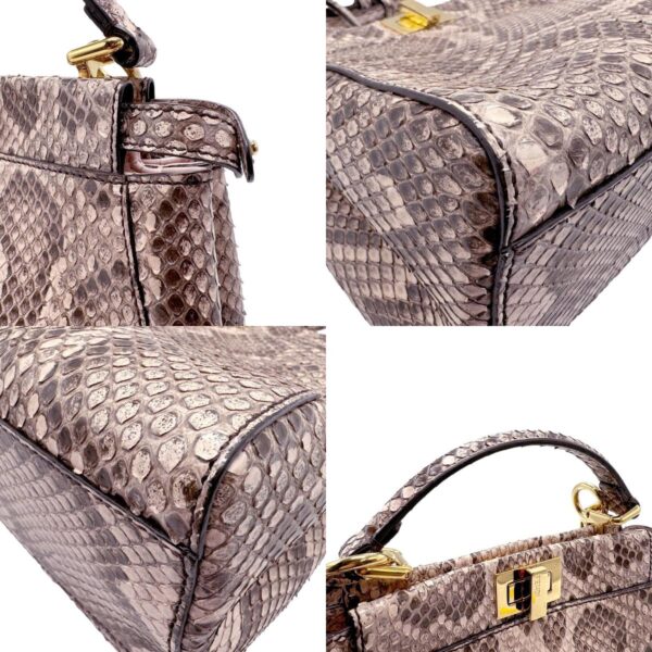 z2164 7 c Fendi Peekaboo Handbag Python Pink