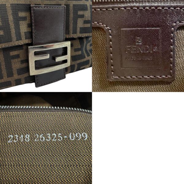 z2180 11 c Fendi Handbag Zucca Canvas Brown