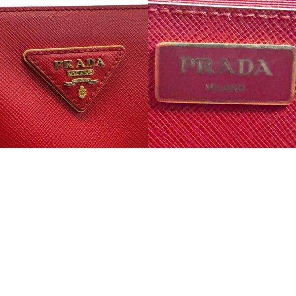 z2212 14 c Prada Shoulder Bag Leather Burgundy Red