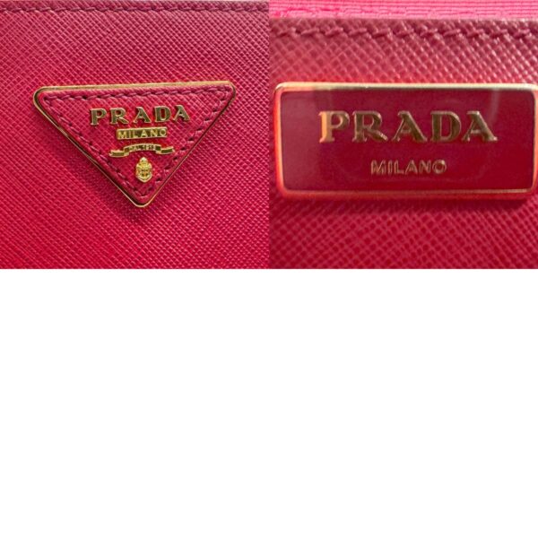 z2215 14 c Prada Shoulder Bag Leather Red