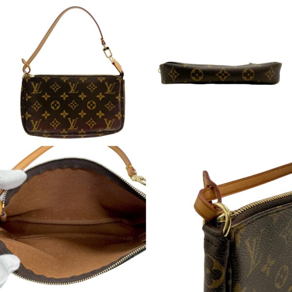 z2224 3 c Louis Vuitton Pochette Accessoire Handbag Monogram Canvas Brown