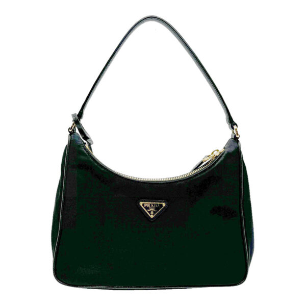 z2227 1 Prada Shoulder Bag Re Edition Nylon Leather Black