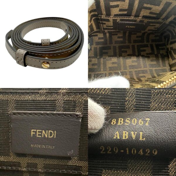 z2239 11 c Fendi By the Way Mini Handbag Leather Greige