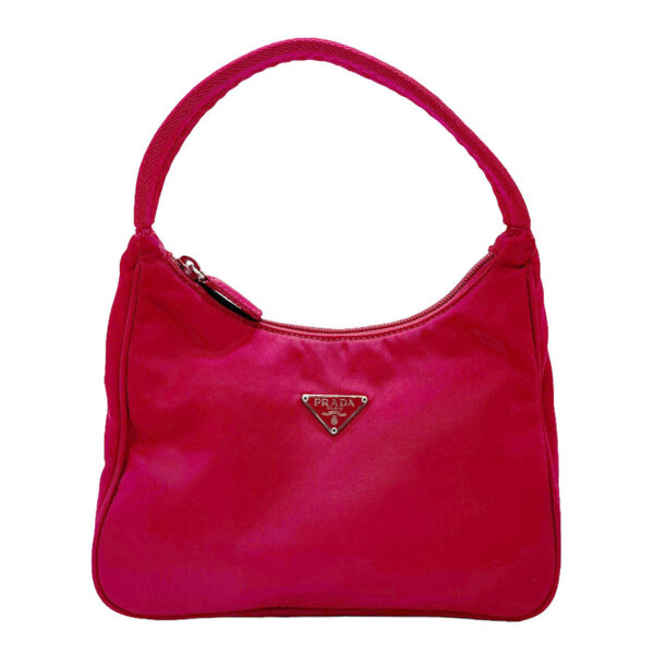 z2244 1 Prada Handbag Nylon Red