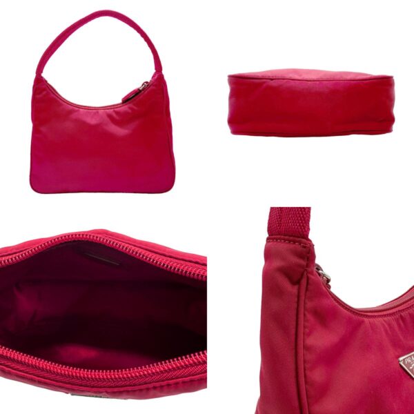 z2244 3 c Prada Handbag Nylon Red