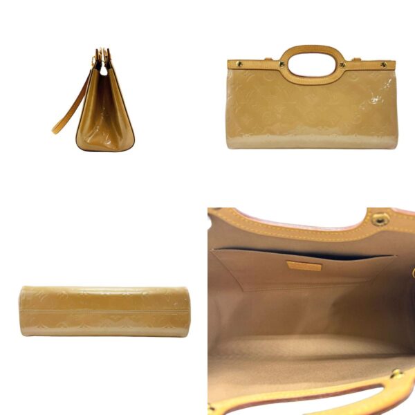 z2255 2 c Louis Vuitton Roxbury Drive Shoulder Bag Vernis Leather Noisette