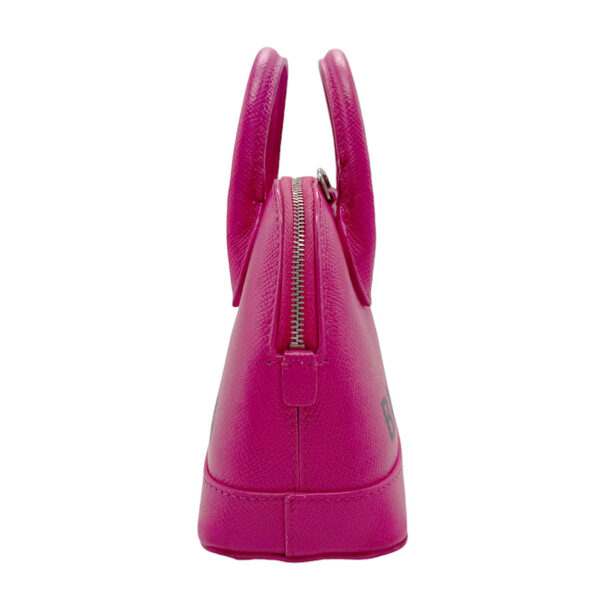 z2269 2 Balenciaga Ville Top Handle XXS Leather Shoulder Bag Magenta