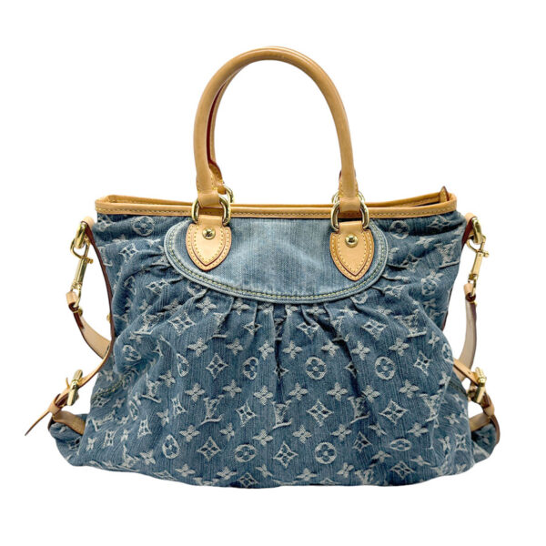 z2292 1 Louis Vuitton Neo Cabby GM Shoulder Bag Monogram Denim Blue