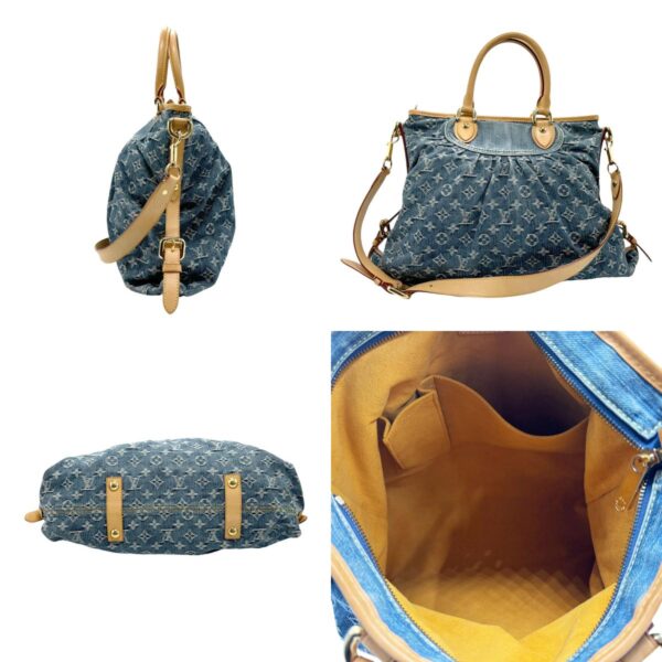 z2292 2 c Louis Vuitton Neo Cabby GM Shoulder Bag Monogram Denim Blue