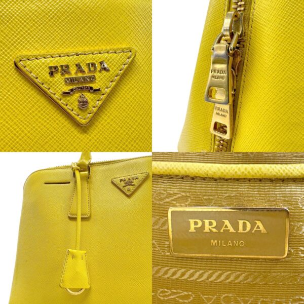 z2293 11 c Prada Handbag Leather Yellow