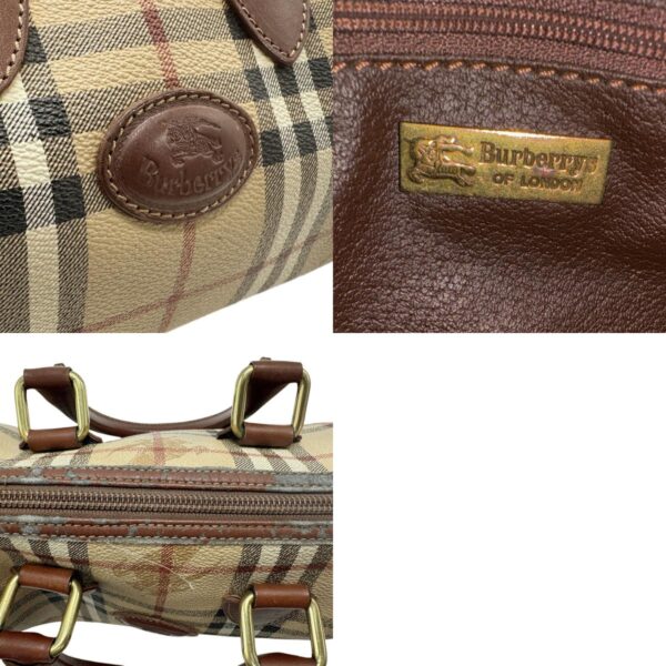 z2340 11 c Burberry Leather Handbag Beige Brown