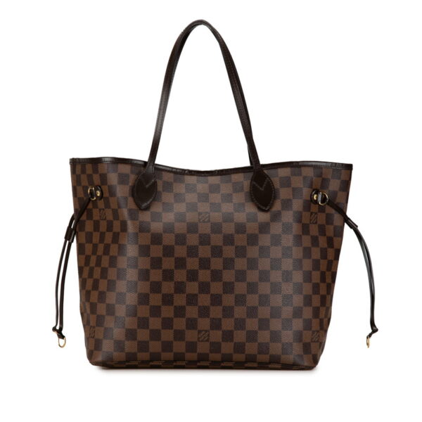 ze5i8qo31my0cu10 1 Louis Vuitton Damier Neverfull MM Tote Bag Brown