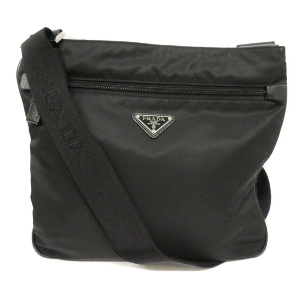 01 Prada Shoulder Bag Pocono Nylon Black