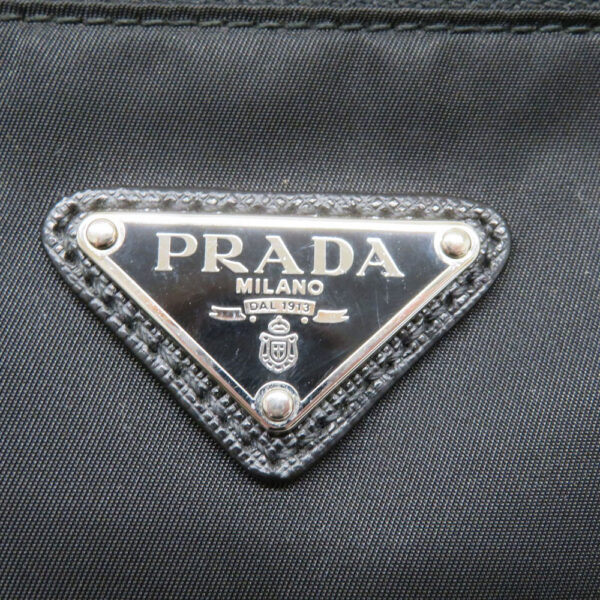 06 Prada Shoulder Bag Pocono Nylon Black