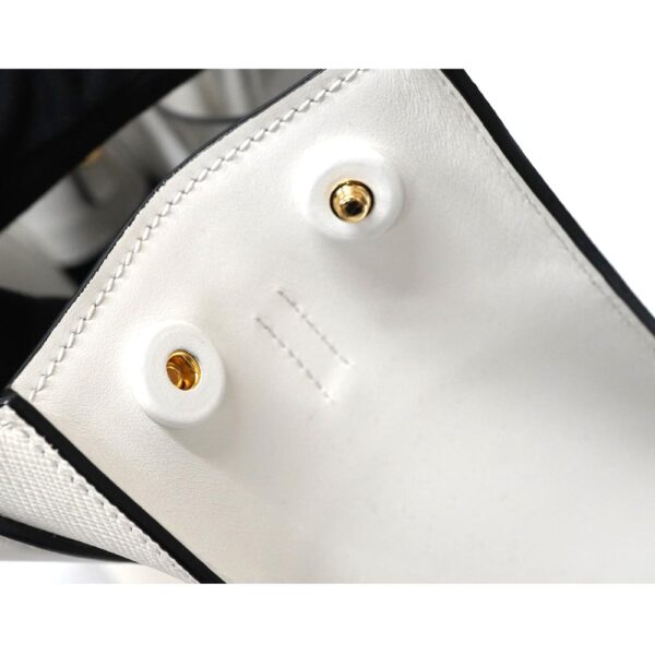 1 14 Prada 2WAY Bag Leather White