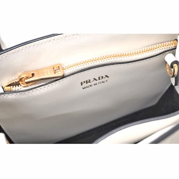 1 15 Prada 2WAY Bag Leather White