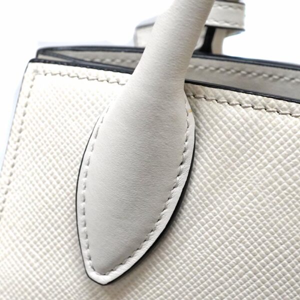 1 17 Prada 2WAY Bag Leather White