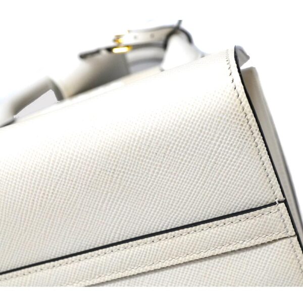 1 5 Prada 2WAY Bag Leather White