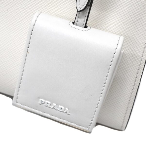 1 9 Prada 2WAY Bag Leather White