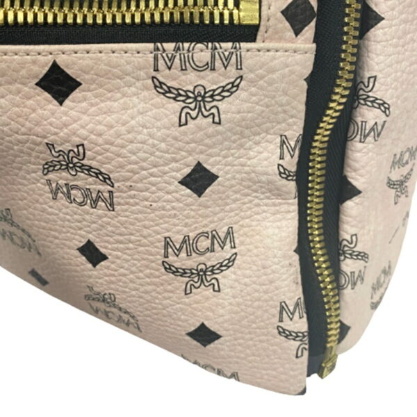 10 20221112 MCM Studded Leather Backpack Pink