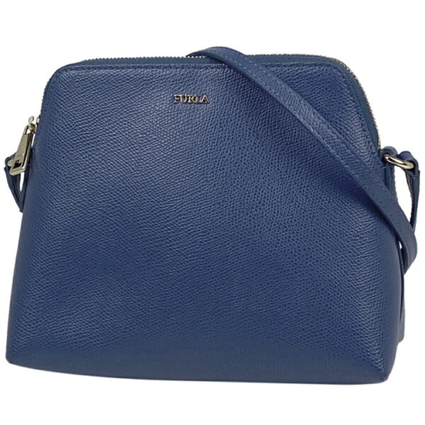 1000062935905 11 Furla Logo Shoulder Bag Leather Blue