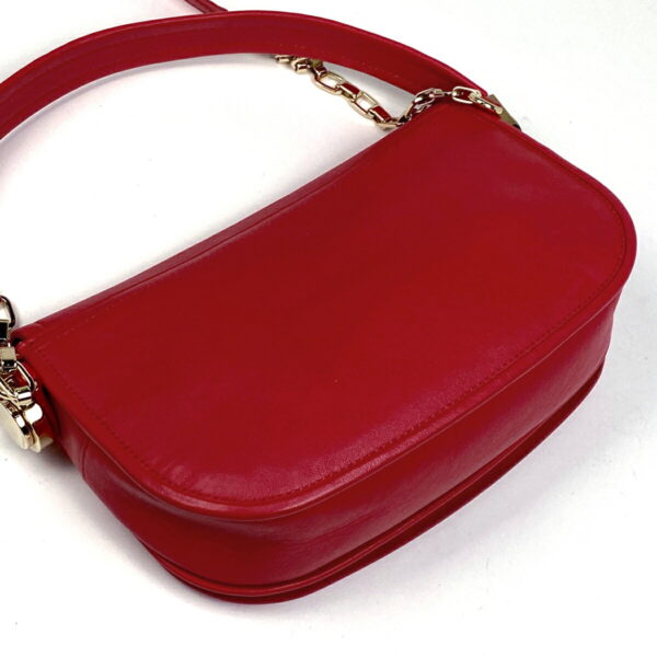 1000065175919 12 Furla Logo Chain Shoulder Bag Leather Red