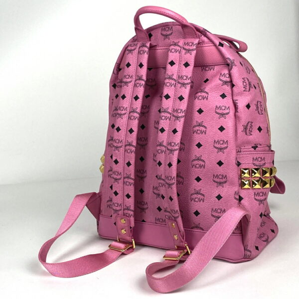 1000065266976 12 MCM Logogram Rucksack Studded Visetos Leather Pink